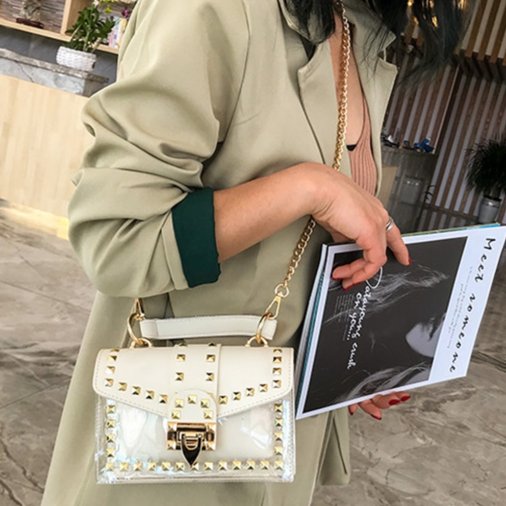 Summer Rivet Chain Handbag NWT - Picture 4 of 7